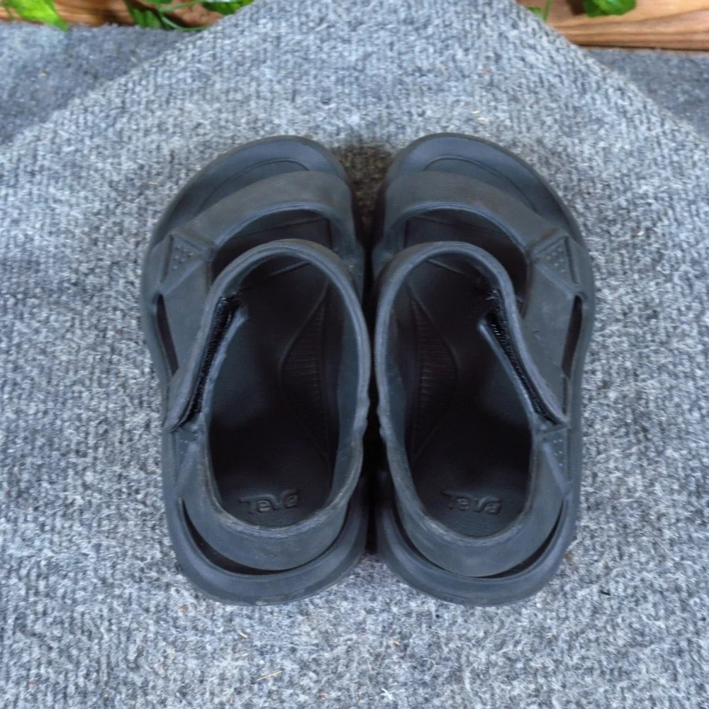 Teva Hurricane Drift Toddler Sport Sandals Size 10 Water Friendly Black EVA